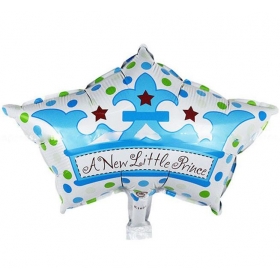 Μπαλονι Foil 44X68Cm Για Γεννηση Supershape «A New Little Prince» Μπλε Κορωνα – ΚΩΔ.:206287-Bb