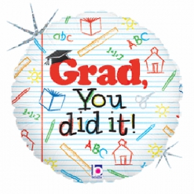 Μπαλονι Foil 45Cm Για Αποφοιτηση Grad, You Did It – ΚΩΔ.:86970-Bb