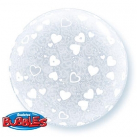 Μπαλονι Foil 20"(50Cm) Hearts All Around Deco Bubble – ΚΩΔ.:15610-Bb
