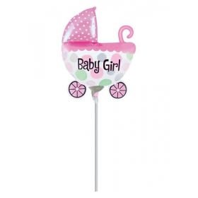 Μπαλονι Foil Mini Shape 27X42Cm Baby Girl Καροτσακι – ΚΩΔ.:207166-Bb
