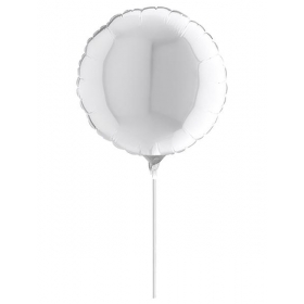Μπαλονι Foil 10"(25Cm) Mini Shape Στρογγυλο Λευκο – ΚΩΔ.:09118Wh-Bb