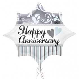 Μπαλονι Foil 50X43Cm Junior Shape «Happy Anniversary» - ΚΩΔ.:526816-Bb