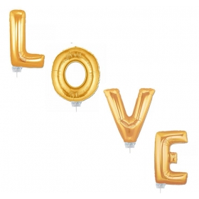 Μπαλονι Foil 40Cm Super Shape Χρυσο «Love» - ΚΩΔ.:526Lg04-Bb