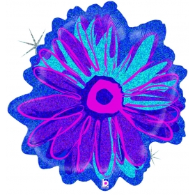 Μπαλονι Foil 58Cm Super Shape Holographic Βιολετι Μπλε Λουλουδι – ΚΩΔ.:85526-Bb