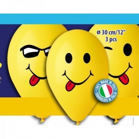 Τυπωμενα Μπαλονια Latex Χαμογελαστες Φατσουλες 12" (30Cm) – ΚΩΔ.:S311068-Bb