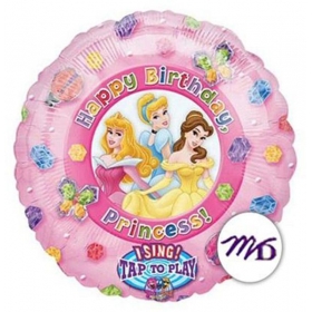 Μουσικο Μπαλονι Foil 91Cm Πριγκιπισσες Disney «Happy Birthday» – ΚΩΔ.:12651-Bb