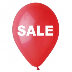 Τυπωμενα Μπαλονια Latex «Sale» Κοκκινα 12" (30Cm) – ΚΩΔ.:135120008-Bb