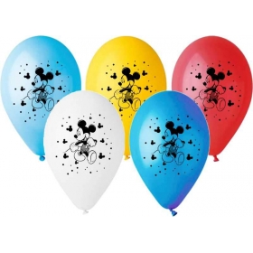 Τυπωμενα Μπαλονια Latex Mickey Mouse Σε 5 Χρωματα 12" (30Cm) – ΚΩΔ.:13512442-Bb