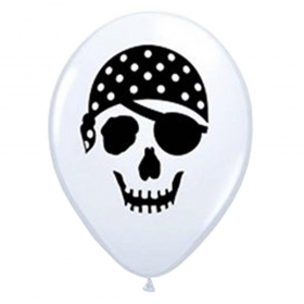 Τυπωμενα Μπαλονια Latex Νεκροκεφαλη Πειρατη Λευκα 12" (30Cm) – ΚΩΔ.:13512446-Bb