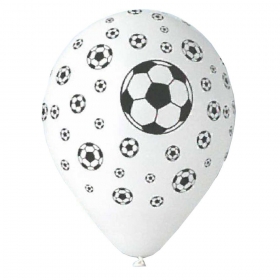 Τυπωμενα Μπαλονια Latex Μπαλες Ποδοσφαιρου Λευκα 12" (30Cm) – ΚΩΔ.:13512459-Bb