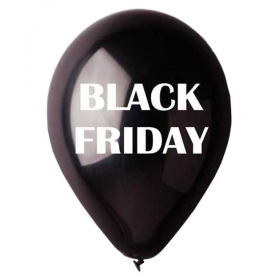 Τυπωμενα Μπαλονια Latex «Black Friday» Μαυρα 12" (30Cm) – ΚΩΔ.:13613280-Bb