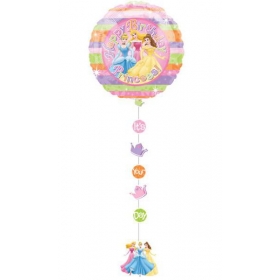 Μπαλονι Foil 137X61Cm Πριγκιπισσες Disney «Happy Birthday» Με Κορδελα Και Κοπτικα – ΚΩΔ.:511149-Bb