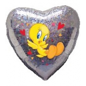 Μπαλονι Foil 45Cm Ασημι Καρδια Tweety Love - ΚΩΔ.:514779-Bb