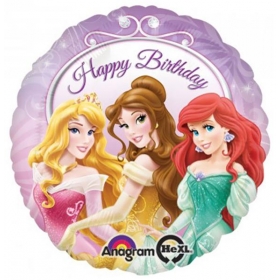 Μπαλονι Foil 45Cm Disney Πριγκιπισσες «Happy Birthday»– ΚΩΔ.:526400-Bb