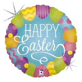 Μπαλονι Foil Κυνηγι Πασχαλινων Αυγων «Happy Easter» Με Γκλιτερ 18'' – ΚΩΔ.:36223H-Bb