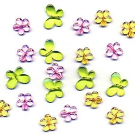 Διακοσμητικο Σετ Με Λουλουδια & Πεταλουδες - ΚΩΔ:500213-Bb