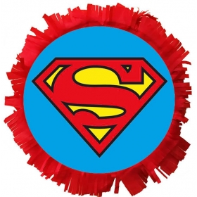 Χειροποιητη Μεγαλη Πινιατα Superman 40X40Cm - ΚΩΔ:553153-106-Bb