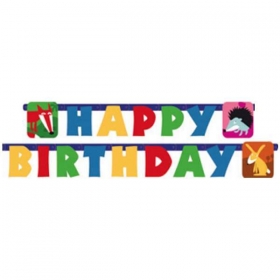 Διακοσμητικο Banner Woodland 'Happy Birthday' - ΚΩΔ:998366-Bb