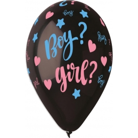 Τυπωμενα Μαυρα Μπαλονια Latex Boy Or Girl 13" (33Cm) – ΚΩΔ.:13613298-Bb