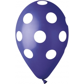 Μπαλονια 13΄΄ Μπλε Με Λευκο Πουα  – ΚΩΔ.:13613308-Bb