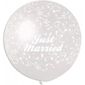 «Just Married» Διαφανο Μπαλονι 40'' (101Cm) Latex – ΚΩΔ.:1364001-Bb