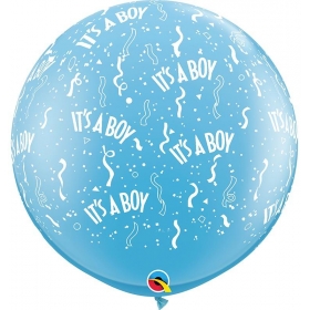 «It'S A Boy» Με Κονφετι Μπαλονι 36'' (90Cm) Latex – ΚΩΔ.:29167-Bb