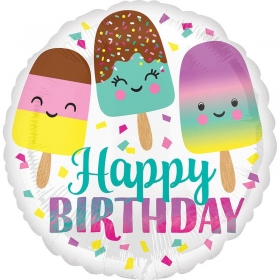 Μπαλονι Foil Γενεθλιων «Happy Birthday» Παγωτα 45Cm – ΚΩΔ.:539622-Bb