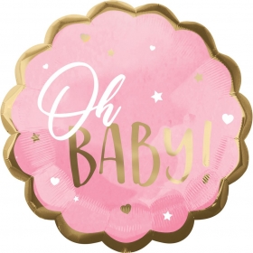 Μπαλονι Foil  55X55Cm Supershape «Oh Baby» Ροζ Και Χρυσο – ΚΩΔ.:539725-Bb