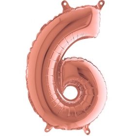 Μπαλονι Foil Ροζ Χρυσο 36Cm Αριθμος Εξι – ΚΩΔ.:1423Rg6-Bb