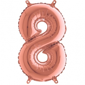 Μπαλονι Foil Ροζ Χρυσο 36Cm Αριθμος Οκτω – ΚΩΔ.:1423Rg8-Bb