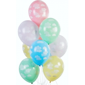 Μπαλονια Τυπωμενα Με Συννεφακια 13'' (33Cm) Σε Διαφορα Παστελ Χρωματα – ΚΩΔ.:13613285-Bb