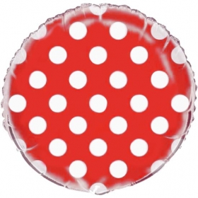 Μπαλονι Foil 45Cm Κοκκινο Polka Dots – ΚΩΔ.:206324-Bb