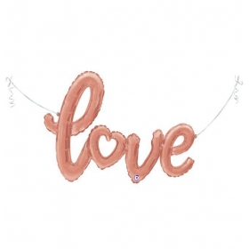 Μπαλονι Foil Super Shape 119Cm Ροζ-Χρυσο Εννωμενη Φραση «Love» – ΚΩΔ.:35718-Bb