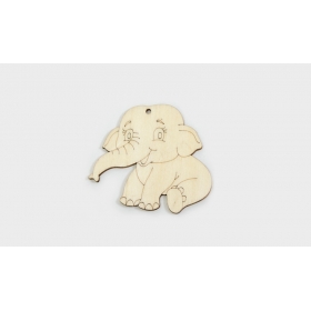 Ξυλινος Ελεφαντας Μεσαιος 7X8Cm - ΚΩΔ:519646