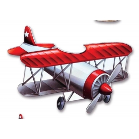 Ξυλινο Διακοσμητικο Αεροπλανακι Με Τρυπα 10X7.5Cm - ΚΩΔ:M2839-Ad