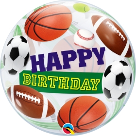 Μπαλονι Foil 22"(56Cm) «Happy Birthday» Μπαλα Ποδοφσφαιρου Bubble Μονο – ΚΩΔ.:34821-Bb