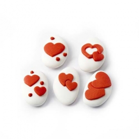 Κουφετα Σοκολατας Διακοσμημενα - Κοκκινες Καρδιες - Αγ.Βαλεντινου - Συσκευασια 100 Τμχ - ΚΩΔ:1822-Far