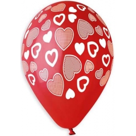 Τυπωμενα Μπαλονια Latex Καρδιες Παντου 13" (33Cm) – ΚΩΔ.:13613917-Bb