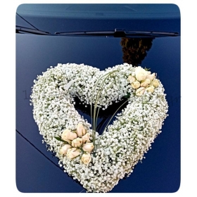 Στολισμος Αυτοκινητου Με Γιψοφυλλη Σε Σχημα Καρδια - ΚΩΔ.:Tg-1808-Au