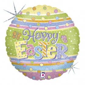 Μπαλονι Foil 18'' 46Cm Happy Easter Με Χρωματιστα Πουα – ΚΩΔ:86554-Bb