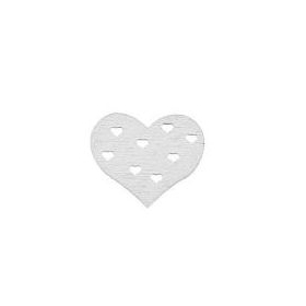 Ξυλινες Διακοσμητικες Καρδιες - Λευκο - 3Χ2.3Cm - ΚΩΔ:M2619-Ad