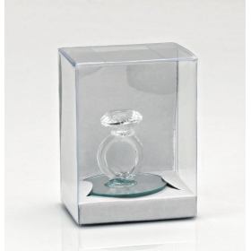 Κρυσταλλινο Δαχτυλιδι Με Καθρεφτη Και Διαφανο Κουτι - ΚΩΔ:202-7508-Mpu