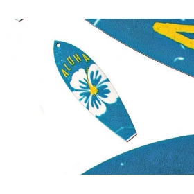 Ξυλινη Σανιδα Του Surf Aloha Με Λουλουδι 2X7Cm - ΚΩΔ:M3605-Ad