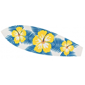 Ξυλινη Σανιδα Του Surf Με Λουλουδια 12X40Cm - ΚΩΔ:M3614-Ad