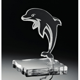 Plexiglass Δελφινακι Με Βαση - ΚΩΔ:M4481-Ad