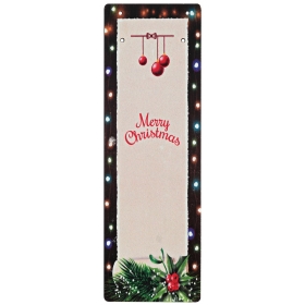 Ξυλινη Εκτυπωμενη Πλατη Για Γουρια "Merry Christmas" 9Χ28Cm - ΚΩΔ:M4541-Ad
