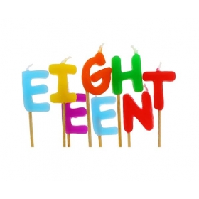 Πολυχρωμα Κερακια “Eighteen” - ΚΩΔ:Tp0031-Bb