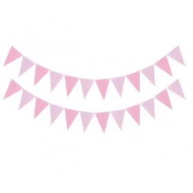 Τριγωνικα Σημαιακια Baby Pink 2.5M - ΚΩΔ:535B503-2-Bb