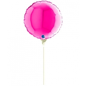 Μπαλονι Foil 10''(25Cm) Mini Shape Στρογγυλο Φουξια - ΚΩΔ:09114-Bb