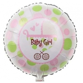Μπαλονι Foil 18"(45Cm) Baby Girl Καροτσι - ΚΩΔ:206376-Bb